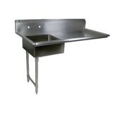 John Boos Soiled Straight 60" W x 30" D Undercounter Dishtable - JBEDTS8S3060UCL