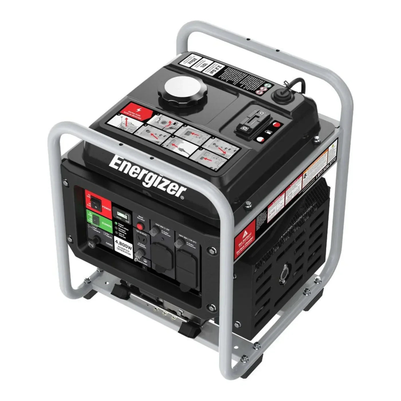 Energizer eZV4800 3600W/4800W Gas Powered Open Frame Inverter Generator New - eZV4800