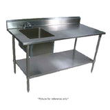 John Boos EPT6R5-3060SSK-R Work Table with Prep Sink - JBEPT6R53060SSKR