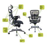 EuroTech Ergohuman Leather Mesh Executive - EUR-LEM6ERGLO