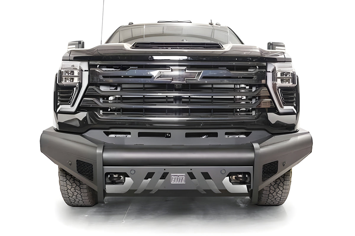 Fab Fours Chevy Silverado 2500HD/3500HD 2024-2025 Black Steel Elite Front Bumper No Guard - CH24-Q6161-1