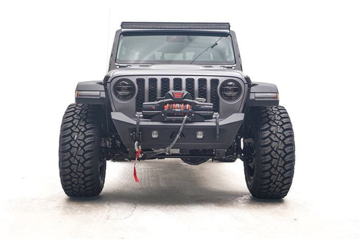 Fab Fours Jeep Gladiator 2020-2025 Stubby Front Bumper No Guard -  JL18-B4751-1