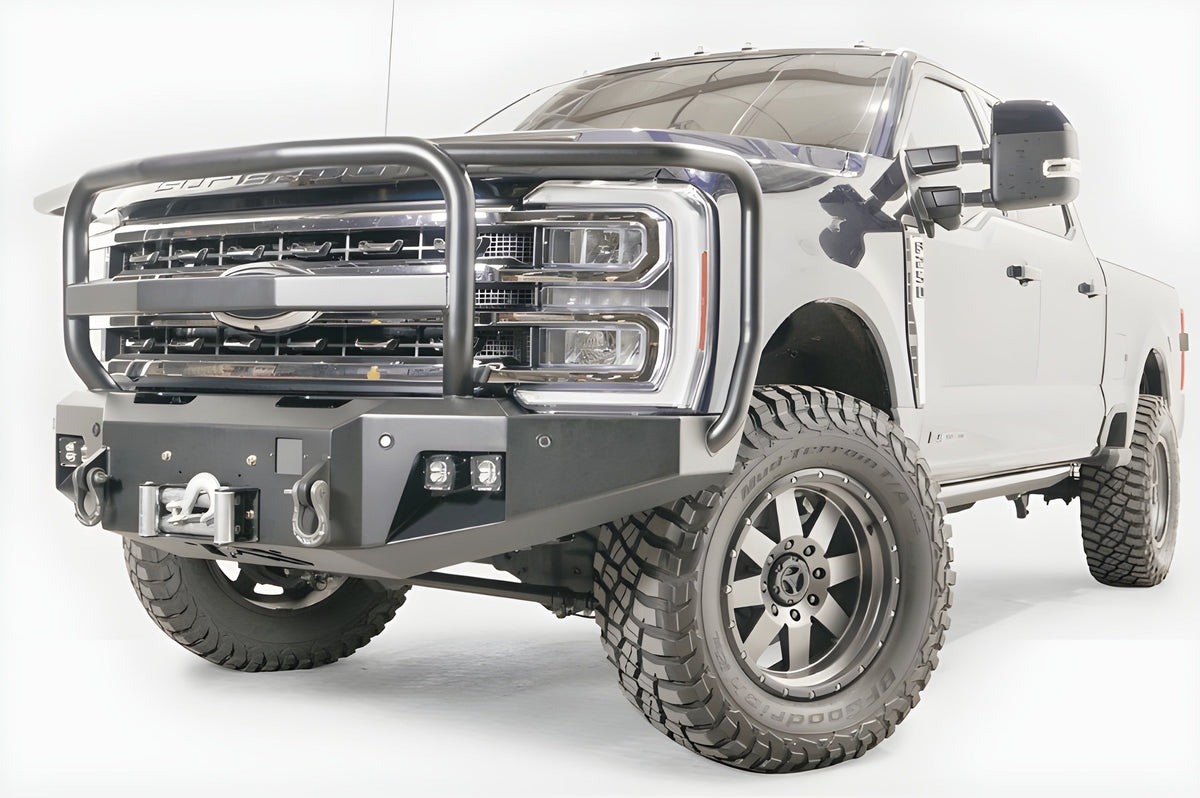 Fab Fours Ford F250/F350 Superduty 2023-2024 New Premium Front Bumper Winch Ready with Full Guard - FS23-A5950-1