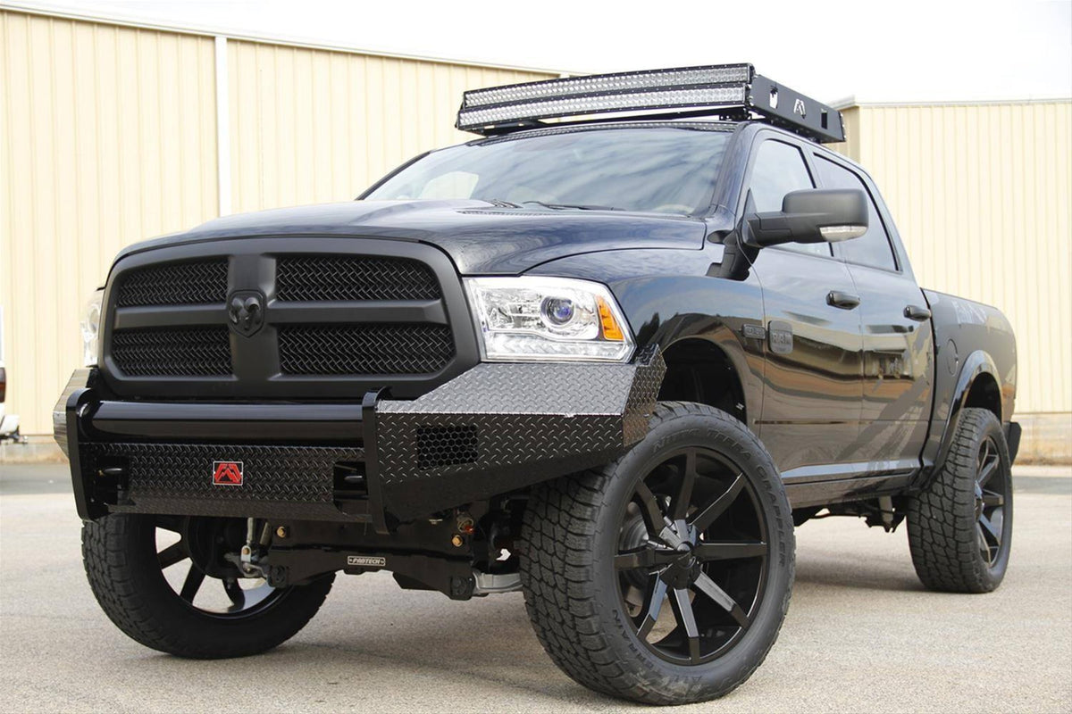 Fab Fours Black Steel No Guard Front Bumper 2009-2012 Dodge 1500 DR09-K2461-1