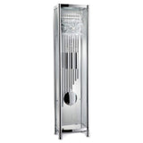 Kieninger Glass & Chrome Floor Clock with Tubular Triple Chimes, Ltd - FL 0126-02-01