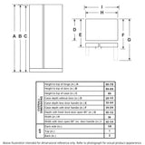 GE Appliances GE SIDE BY SIDE 25 3 CF E2E GLASS  LED - GSS25GMPES