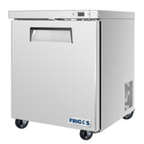 Frigos  Commercial Undercounter Freezer 29" Width 1 Door Frigos FG-UCFZ-29 with Aluminum Interior with 304 Stainless Steel Floor - FG-UCFZ-29