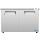 Frigos Commercial Undercounter Refrigerator 60" Width 2 Door Frigos FG-UCRF-60 with Aluminum Interior with 304 Stainless Steel Floor  - FG-UCRF-60