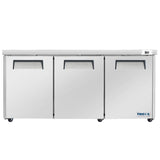 Frigos  Commercial Undercounter Freezer 60" Width 2 Door Frigos FG-UCFZ-60 with Aluminum Interior with 304 Stainless Steel Floor - FG-UCFZ-60