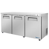 Frigos  Commercial Undercounter Freezer 60" Width 2 Door Frigos FG-UCFZ-60 with Aluminum Interior with 304 Stainless Steel Floor - FG-UCFZ-60