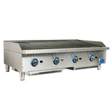Globe GCB48G-RK 48" Gas Lava Rock Charbroiler - 160,000 BTU - GLGCB48GRK