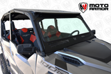 Moto Armor Polaris General Vented Full Glass Windshield (2016+) - MA-GEN-WS-GLS-BLK-C-N