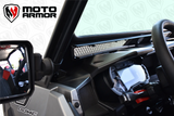 Moto Armor Polaris General Vented Full Glass Windshield (2016+) - MA-GEN-WS-GLS-BLK-C-N