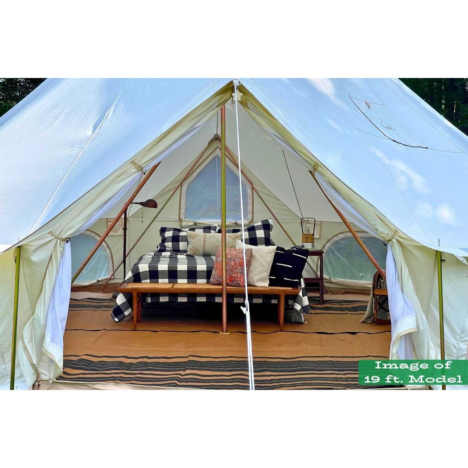 16' (5M) Zephyr™ Tent Cabin | Canvas Bell Tent - Backyard Provider