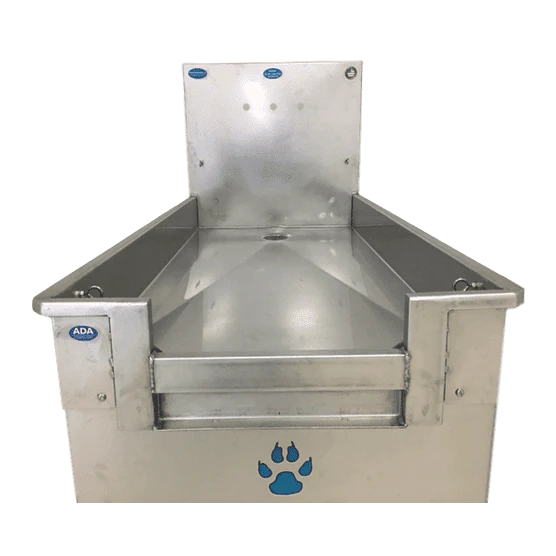 Groomer's Best Stainless Steel In-Line Dog Grooming Bath Tub ADA Compliant - GB-GB48INTADA