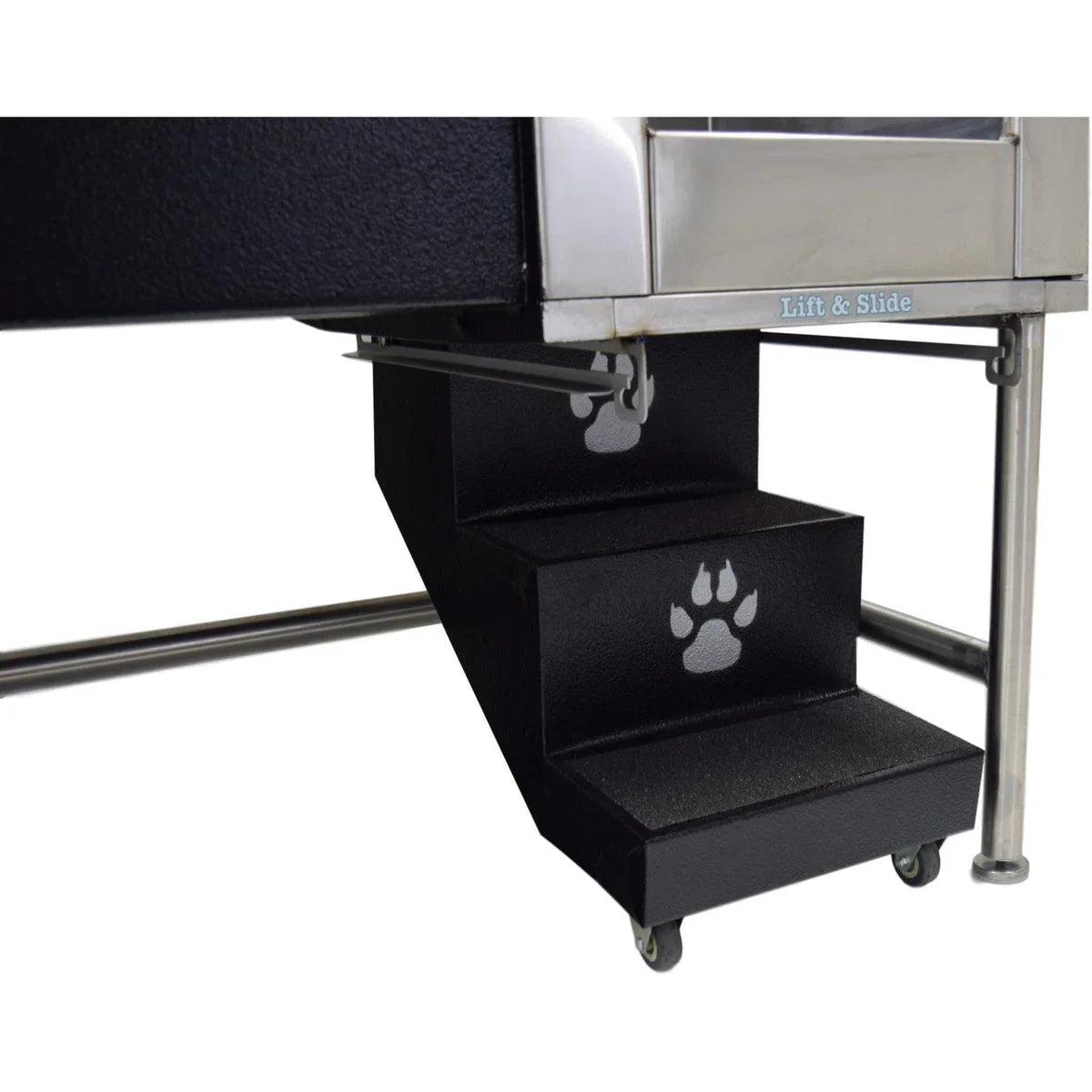 Groomer's Best Stainless Steel Elite Dog Grooming Bath Tub w/ Steps - GB-GB48EL-L-B