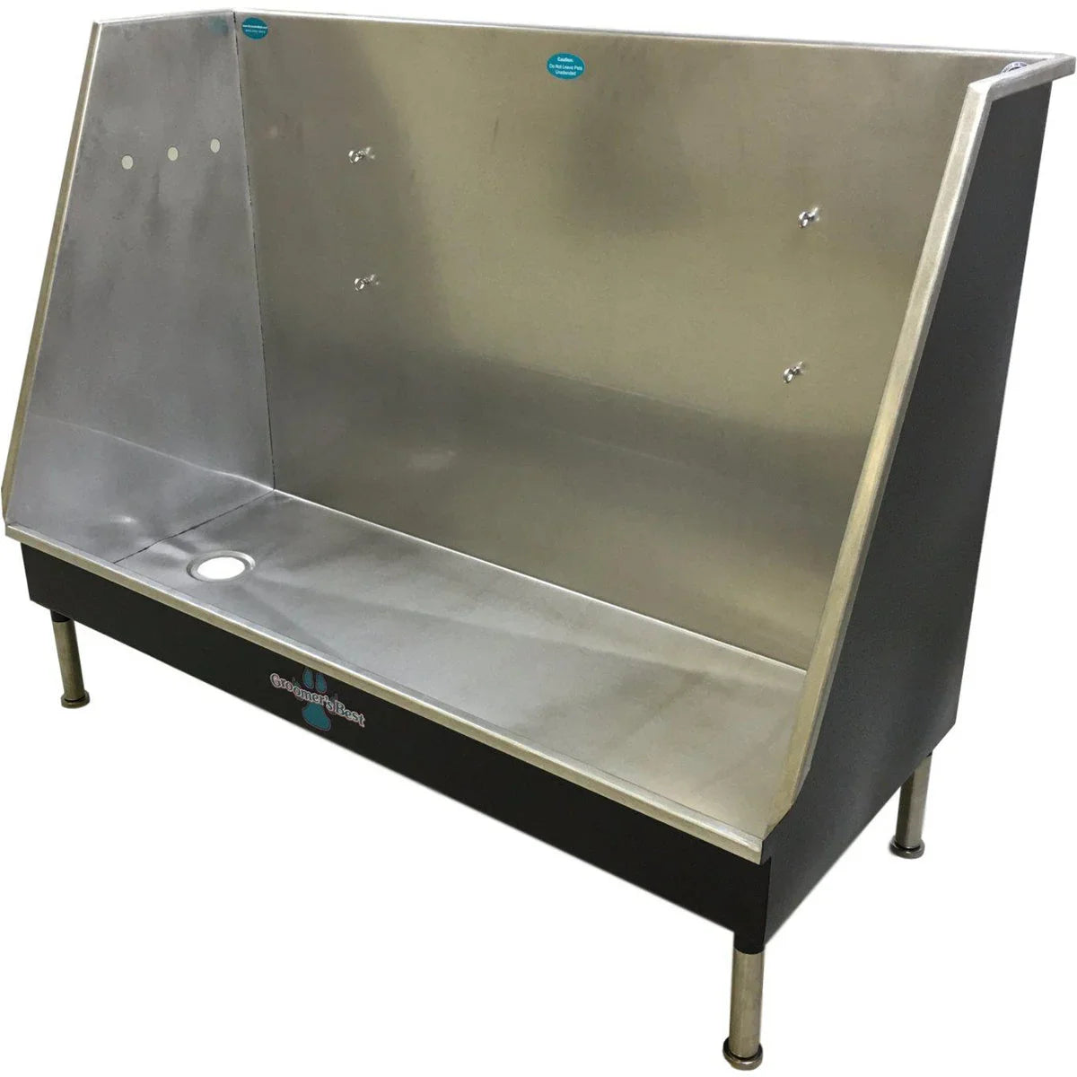 Groomer's Best Stainless Steel Elite Walk-In Dog Grooming Bath Tub - GB-GB48WI-B-L