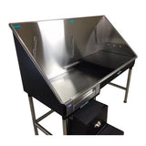 Groomer's Best Stainless Steel ADA Compliant Elite Dog Grooming Bath Tub with Lift & Slide Steps - GB-GB58ELADA-L-B