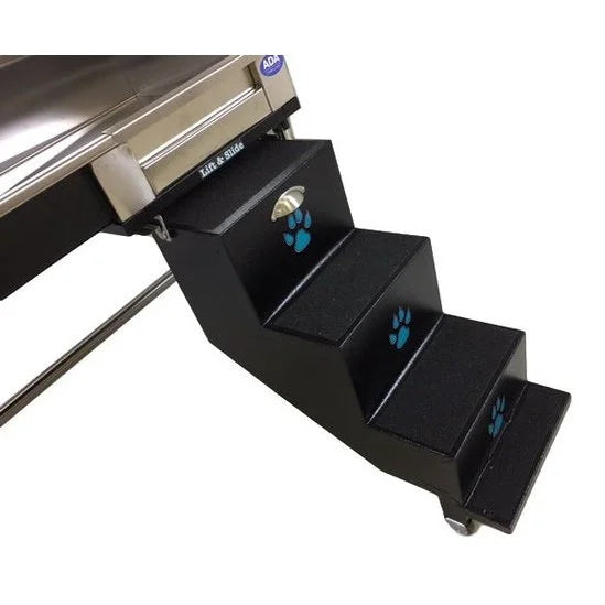 Groomer's Best Stainless Steel ADA Compliant Elite Dog Grooming Bath Tub with Lift & Slide Steps - GB-GB58ELADA-L-B