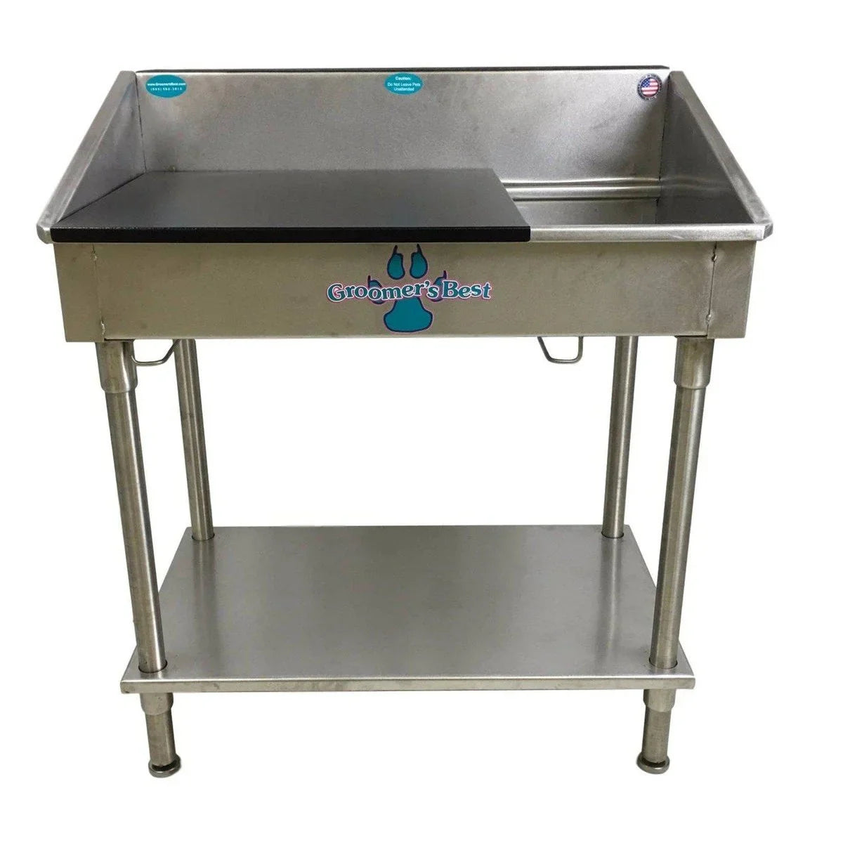 Groomer's Best Stainless Steel Shallow Utility Sink for Grooming and Veterinary Professionals - GB-GBUS-36-L