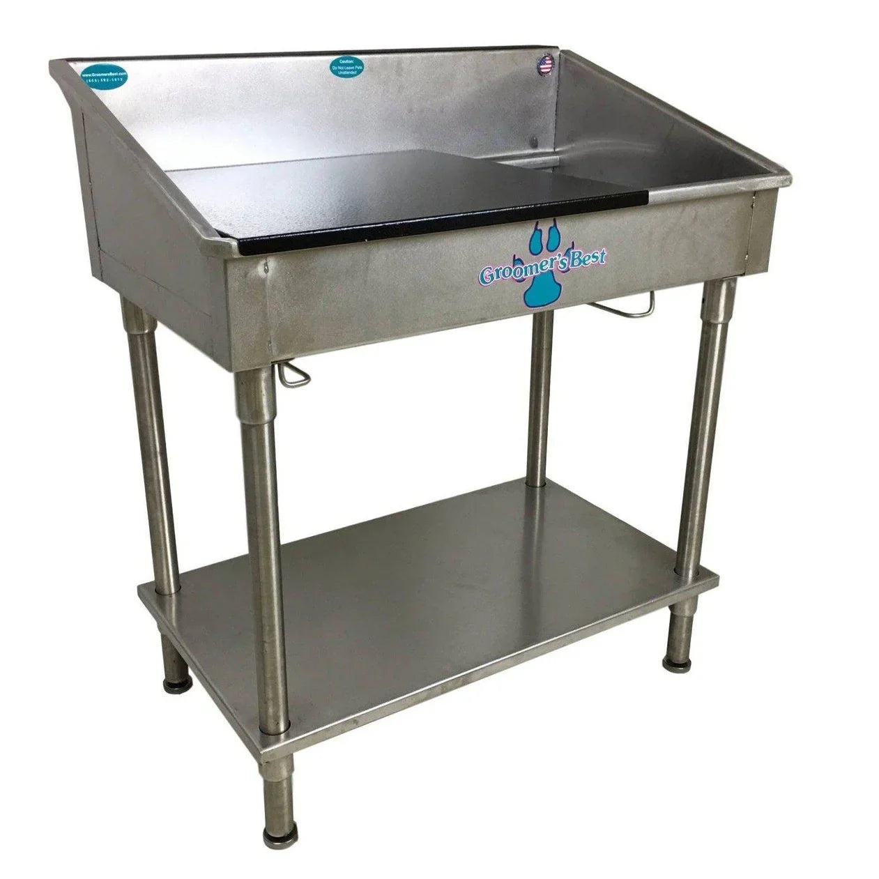 Groomer's Best Stainless Steel Shallow Utility Sink for Grooming and Veterinary Professionals - GB-GBUS-36-L