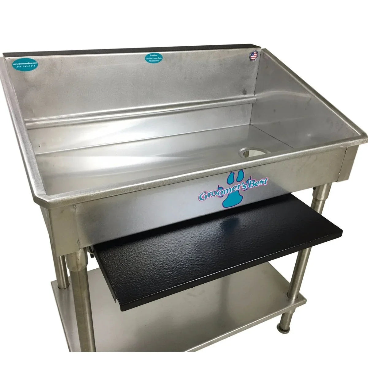 Groomer's Best Stainless Steel Shallow Utility Sink for Grooming and Veterinary Professionals - GB-GBUS-36-L