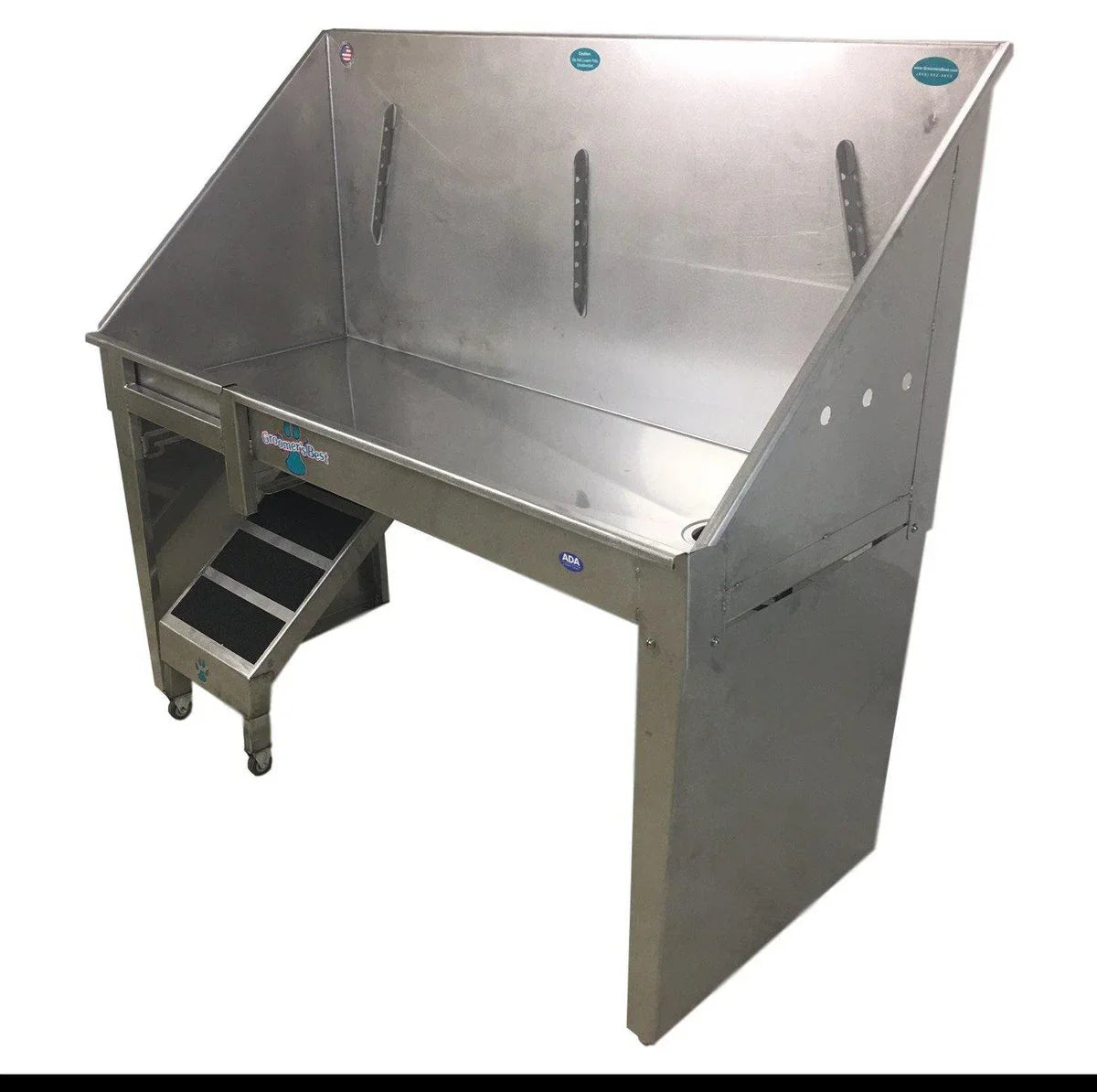 Groomer's Best 58 ADA Compliant Walk-Through Bath Tub w/ Lift & Slide ramp - GB-GB58WTADA-L