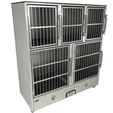 Groomer's Best Stainless Steel Multiple Unit Cage Bank - 5 Units - GB-GB5UNIT
