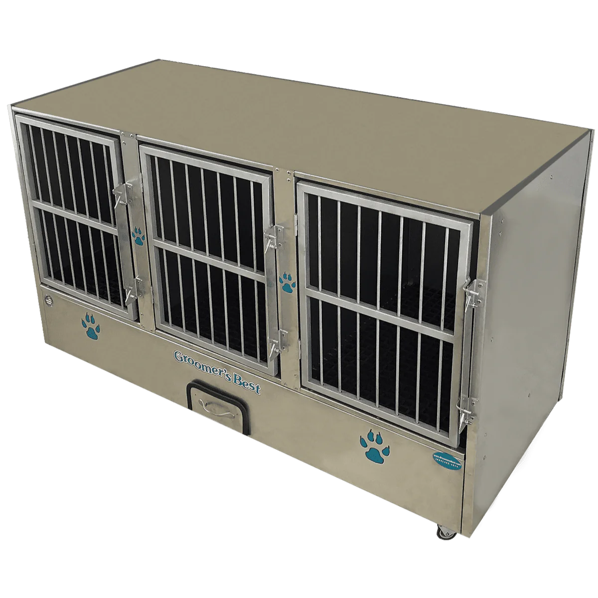 Groomer's Best Stainless Steel Multiple Unit Cage Bank - 3 Unit - GB-GB3UNIT