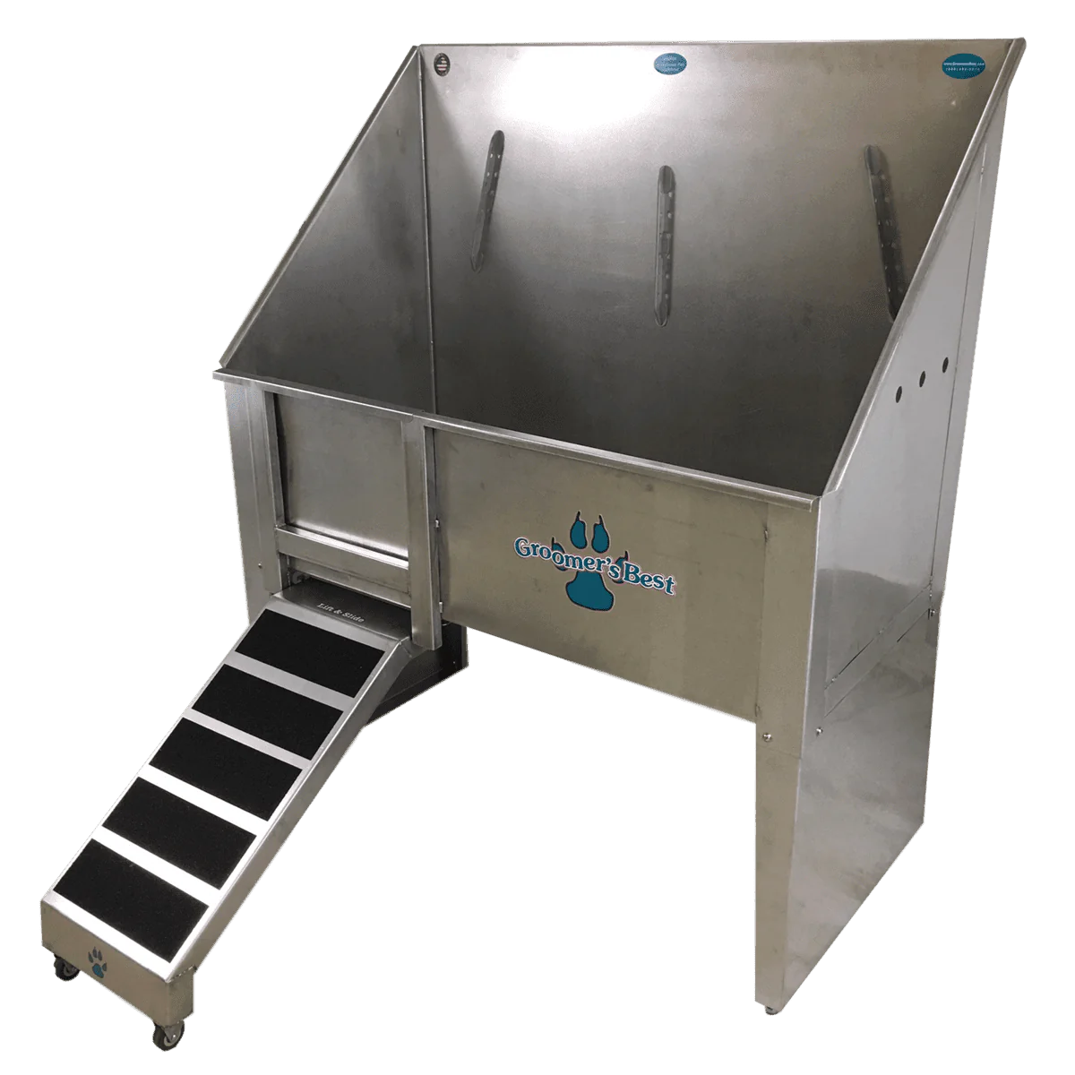 Groomer's Best Stainless Steel Walk-Through Grooming Bath Tub - GB-GB36WT-L