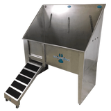Groomer's Best Stainless Steel Walk-Through Grooming Bath Tub - GB-GB36WT-L
