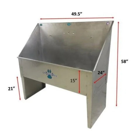 Groomer's Best Stainless Steel Dog Grooming Bath Tub - GB-GB36ST-L