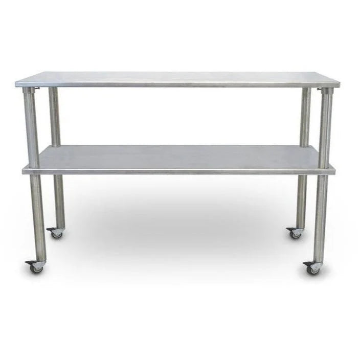 Groomer's Best Stainless Steel Veterinary Mobile Utility Table with Shelf - GB-GB36MUC