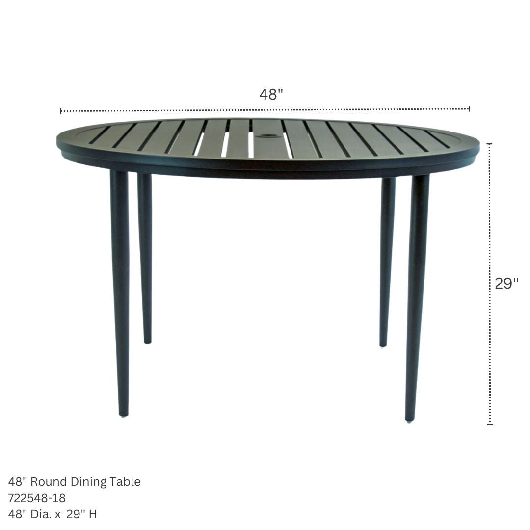 Hanamint Carlisle 48" Round Dining Set 5 Piece Set - 247141-18