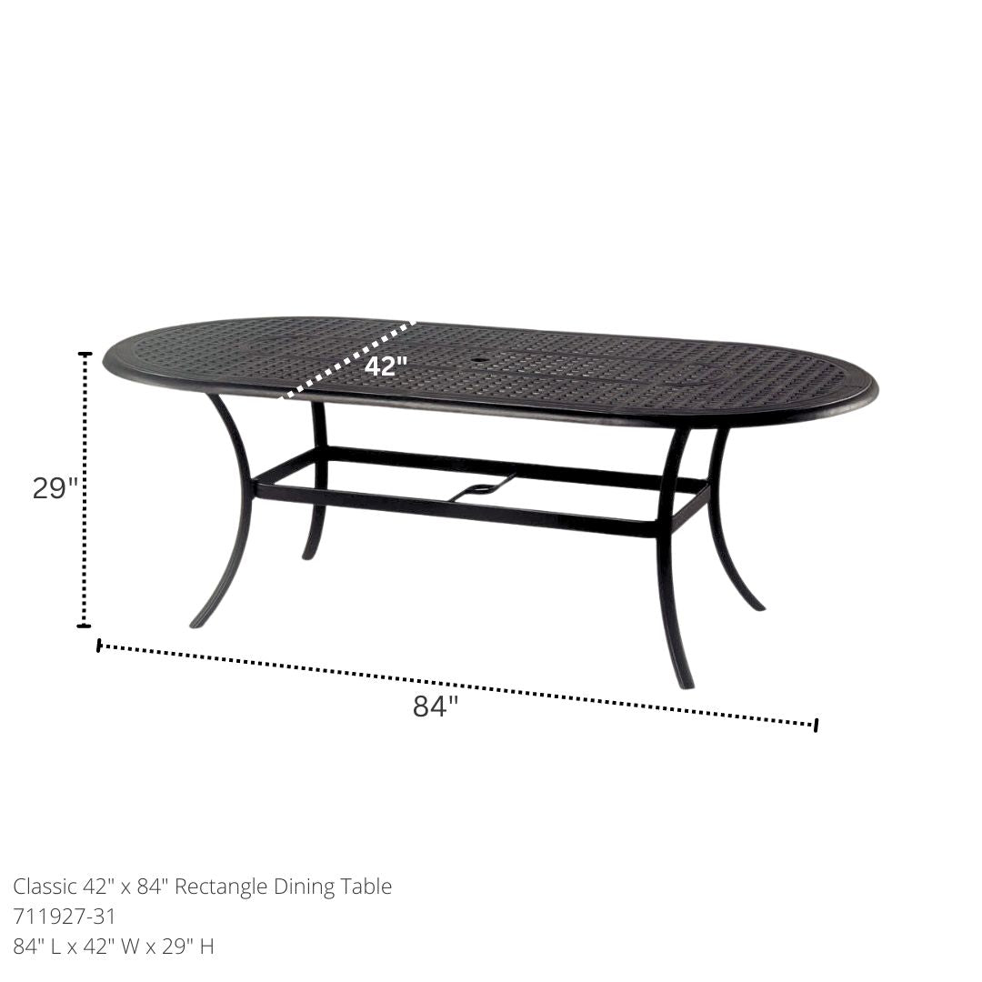 Hanamint Classic 42" X 84" Oval Sling Dining Set 7 Piece Set - 35222