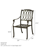 Hanamint Mayfair 54" Round Dining Set 5 Piece Set - 208141-06
