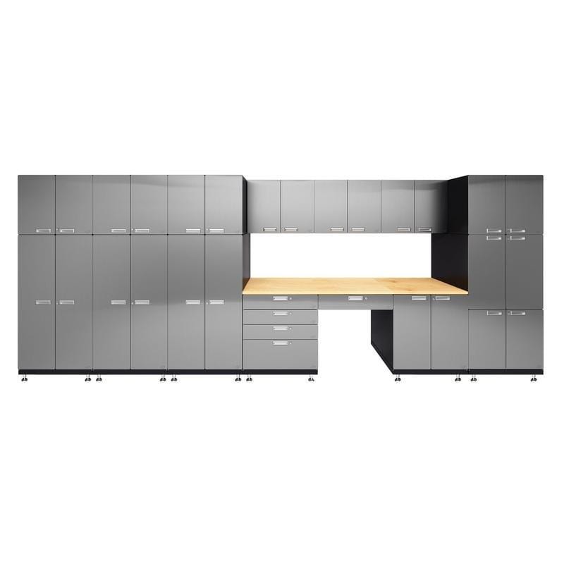 Hercke Kit 6 – Double Storage Desk Garage Cabinet System