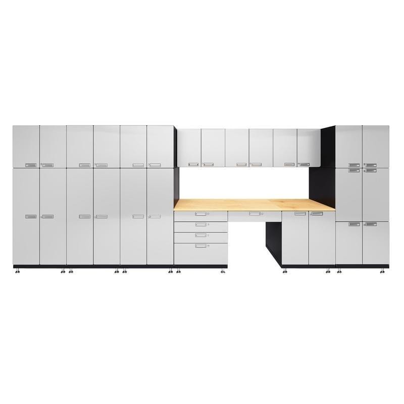 Hercke Kit 6 – Double Storage Desk Garage Cabinet System