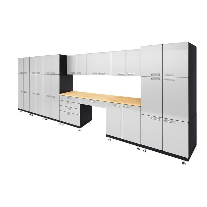 Hercke Kit 6 – Double Storage Desk Garage Cabinet System