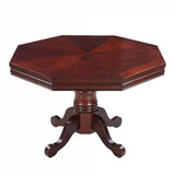 Hathaway Kingston Walnut 3 in 1 Poker Table Set with Chairs - Bg2366
