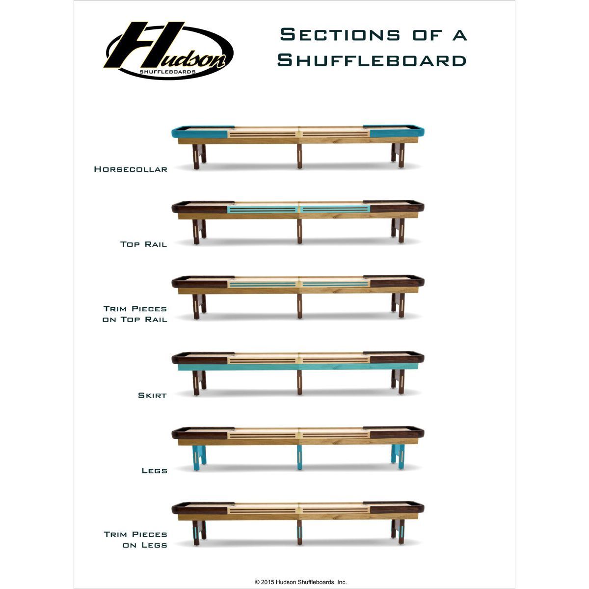 Hudson Intimidator Shuffleboard Table 9'-22' - HUD
