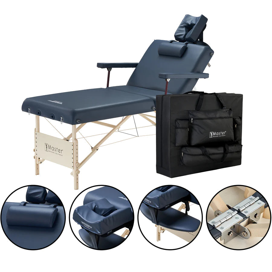 Master Massage 31" CORONADO Portable Massage Table Royal Blue - 29227
