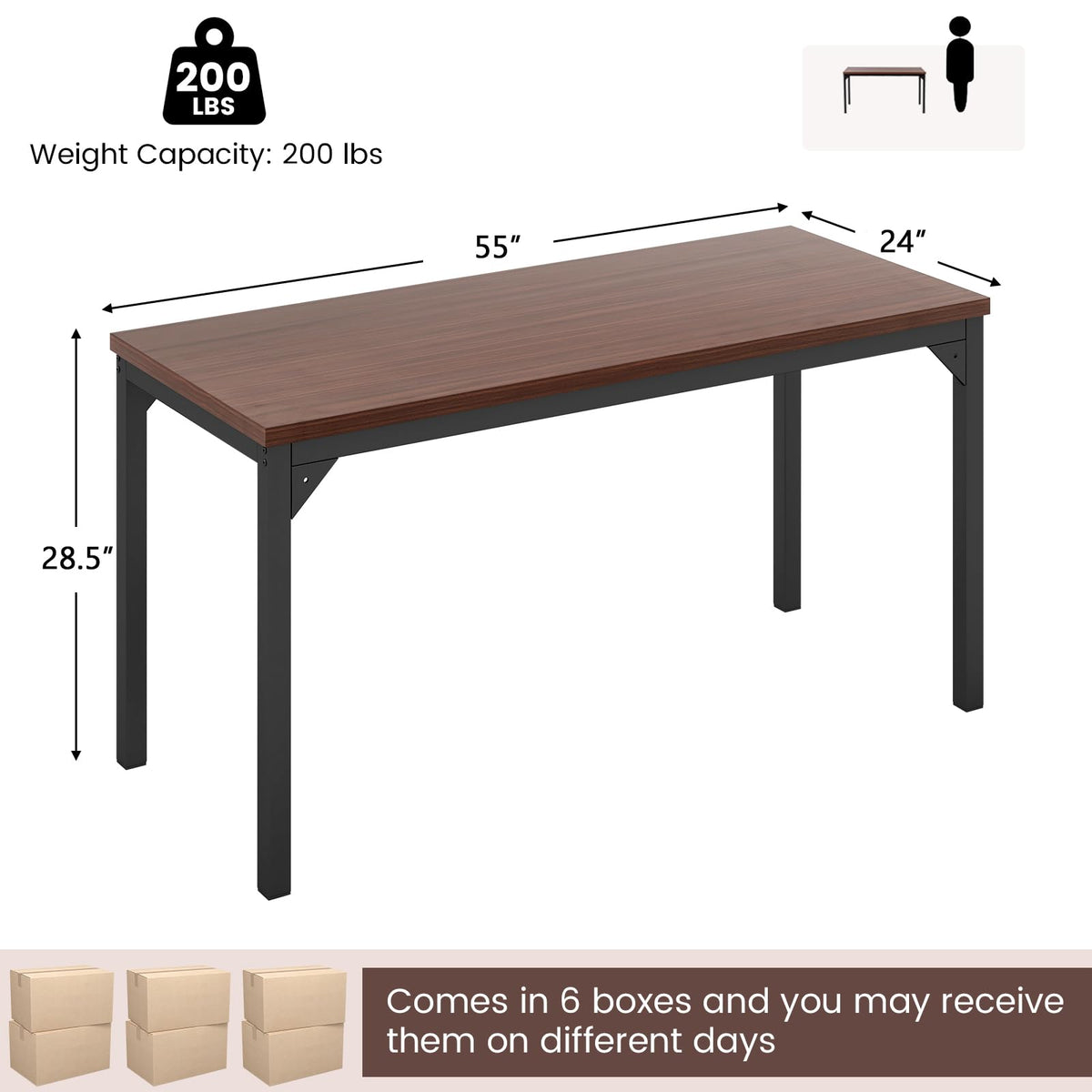 Tangkula Conference Table Set of 8/6/4/2/1 - KC55681CF