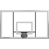 Jaypro Gooseneck Basketball System (5-9/16" Pole with 6' Offset) 72"W x 42"H Acrylic Backboard