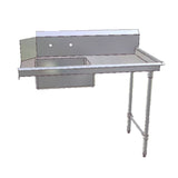 John Boos Soiled Straight 60"W x 30"D Undercounter Dishtable - JBJDTS2060UCL