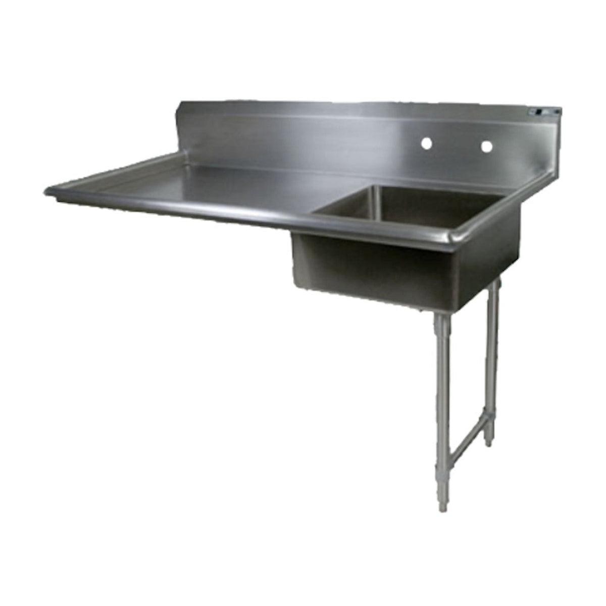 John Boos  Soiled Straight 60"W 30"D Dishtable, Pre-Rinse Sink - JDTS-20-60UCR