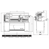 JET Elite Lathe E-1340VS with Taper Attachment - JT9-892416