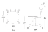 Resident Jiro Swivel Chair With Casters - JIR001BBC