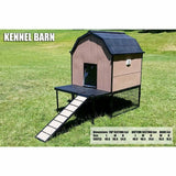 K9 Kennel Castle With 4' X 8' X 5' Tall Run & Metal Cover (Complete)
