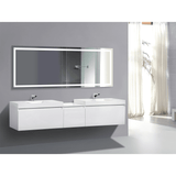 Krugg Icon 72" X 30" LED Bathroom Mirror with Dimmer & Defogger Large Lighted Vanity Mirror ICON7230
